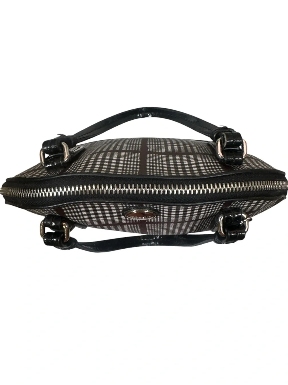 Coach Peyton Cora Domed Glen Plaid Crossbody Bag Like New